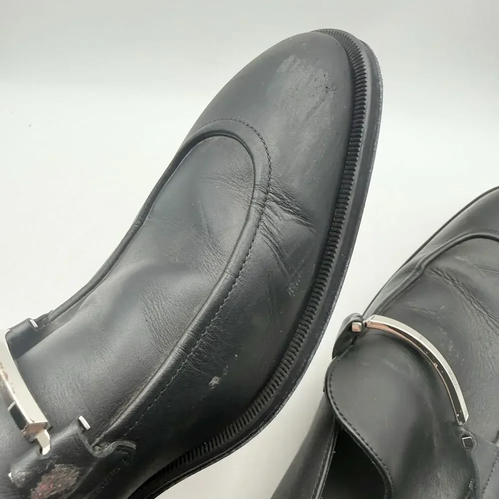 BOSS Mens Derrek Bit Loafers US 11 EU 44 Black Leather GUC